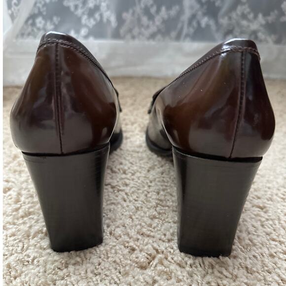 Joan & David Brown Heeled‎ Loafers Made in Italy 8.5 - Picture 5 of 6